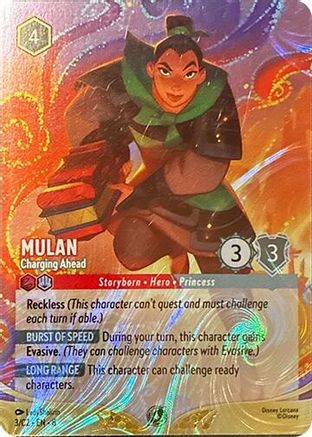 Mulan - Charging Ahead (3) [Disney Lorcana Promo Cards] Holofoil - Deck Out Gaming