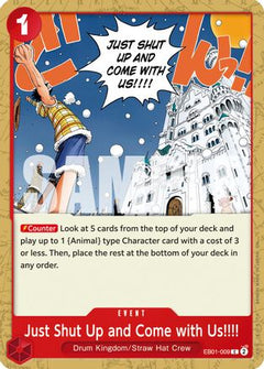 Just Shut Up and Come with Us!!!! (Reprint) (EB01-009) [Premium Booster -The Best- Vol. 2] - Deck Out Gaming