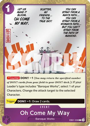 Oh Come My Way (Pirate Foil) (EB01-038) [Premium Booster -The Best- Vol. 2] Foil - Deck Out Gaming