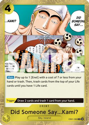 Did Someone Say...Kami? (Pirate Foil) (EB01-060) [Premium Booster -The Best- Vol. 2] Foil - Deck Out Gaming