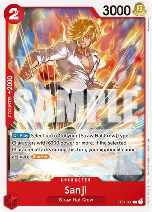 Sanji - ST21-003 (Reprint) (ST21-003) [Premium Booster -The Best- Vol. 2] - Deck Out Gaming