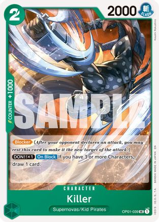 Killer (Reprint) (OP01-039) [Premium Booster -The Best- Vol. 2] - Deck Out Gaming