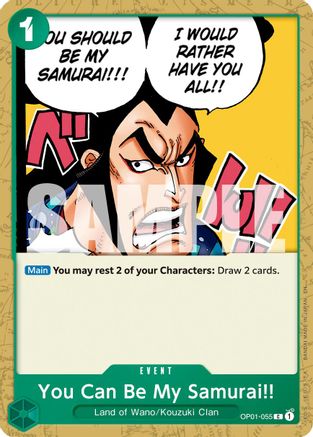 You Can Be My Samurai!! (Reprint) (OP01-055) [Premium Booster -The Best- Vol. 2] - Deck Out Gaming