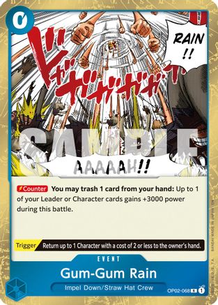 Gum-Gum Rain (Reprint) (OP02-068) [Premium Booster -The Best- Vol. 2] Foil - Deck Out Gaming