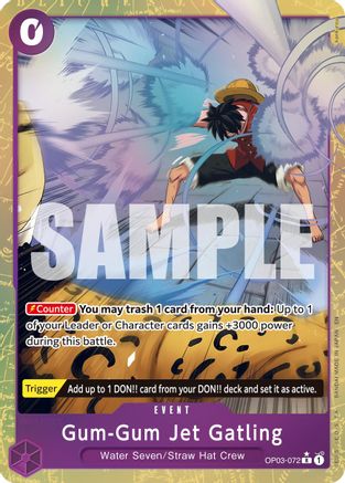 Gum-Gum Jet Gatling (Alternate Art) (OP03-072) [Premium Booster -The Best- Vol. 2] Foil - Deck Out Gaming