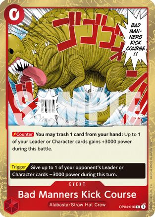Bad Manners Kick Course (Reprint) (OP04-016) [Premium Booster -The Best- Vol. 2] Foil - Deck Out Gaming