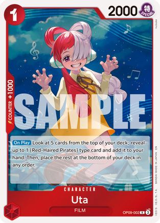Uta (Reprint) (OP09-002) [Premium Booster -The Best- Vol. 2] Foil - Deck Out Gaming