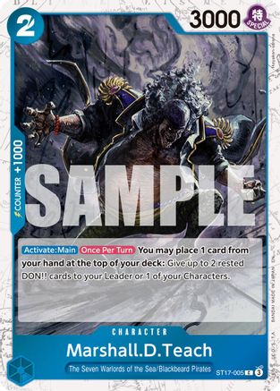 Marshall.D.Teach - ST17-005 (Pirate Foil) (ST17-005) [Premium Booster -The Best- Vol. 2] Foil - Deck Out Gaming
