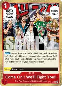 Come On!! We'll Fight You!! (Reprint) (OP09-020) [Premium Booster -The Best- Vol. 2] Foil - Deck Out Gaming