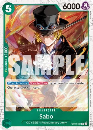 Sabo - OP09-027 (Pirate Foil) (OP09-027) [Premium Booster -The Best- Vol. 2] Foil - Deck Out Gaming