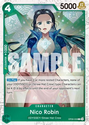 Nico Robin - OP09-033 (Pirate Foil) (OP09-033) [Premium Booster -The Best- Vol. 2] Foil - Deck Out Gaming