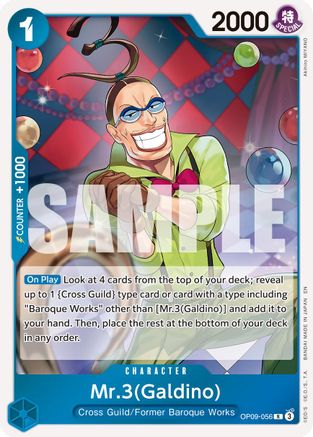 Mr.3(Galdino) - OP09-056 (Reprint) (OP09-056) [Premium Booster -The Best- Vol. 2] Foil - Deck Out Gaming