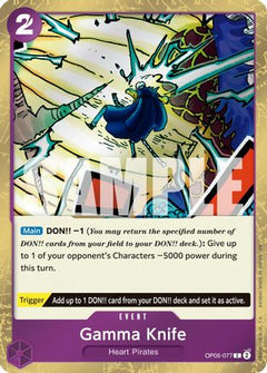 Gamma Knife (Pirate Foil) (OP05-077) [Premium Booster -The Best- Vol. 2] Foil - Deck Out Gaming