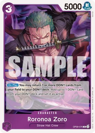 Roronoa Zoro - OP09-076 (OP09-076) [Premium Booster -The Best- Vol. 2] Foil - Deck Out Gaming