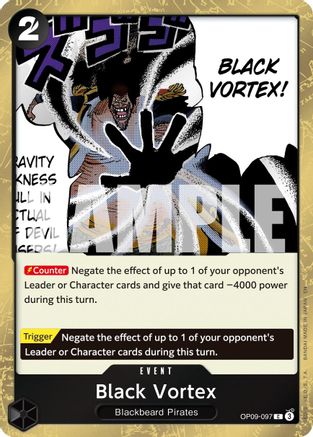 Black Vortex (Pirate Foil) (OP09-097) [Premium Booster -The Best- Vol. 2] Foil - Deck Out Gaming