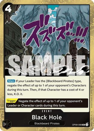 Black Hole (Pirate Foil) (OP09-098) [Premium Booster -The Best- Vol. 2] Foil - Deck Out Gaming