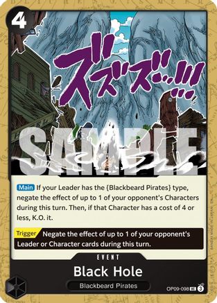 Black Hole (Reprint) (OP09-098) [Premium Booster -The Best- Vol. 2] - Deck Out Gaming