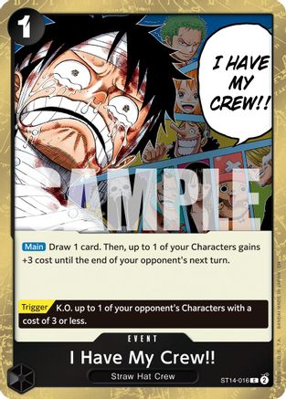 I Have My Crew!! (Pirate Foil) (ST14-016) [Premium Booster -The Best- Vol. 2] Foil - Deck Out Gaming
