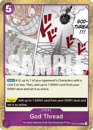 God Thread (Pirate Foil) (OP10-079) [Premium Booster -The Best- Vol. 2] Foil - Deck Out Gaming