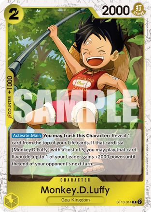 Monkey.D.Luffy - ST13-014 (Pirate Foil) (ST13-014) [Premium Booster -The Best- Vol. 2] Foil - Deck Out Gaming
