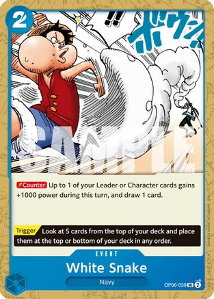 White Snake (Reprint) (OP06-059) [Premium Booster -The Best- Vol. 2] - Deck Out Gaming