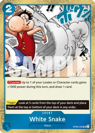 White Snake (Pirate Foil) (OP06-059) [Premium Booster -The Best- Vol. 2] Foil - Deck Out Gaming