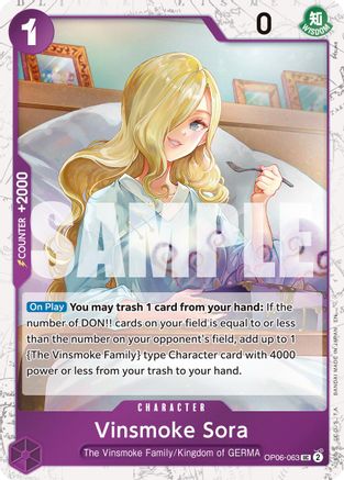 Vinsmoke Sora (Pirate Foil) (OP06-063) [Premium Booster -The Best- Vol. 2] Foil - Deck Out Gaming
