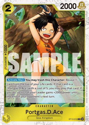 Portgas.D.Ace - ST13-010 (Pirate Foil) (ST13-010) [Premium Booster -The Best- Vol. 2] Foil - Deck Out Gaming