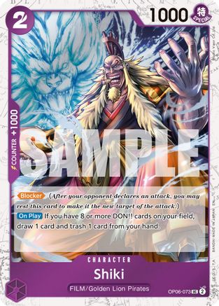 Shiki (Pirate Foil) (OP06-073) [Premium Booster -The Best- Vol. 2] Foil - Deck Out Gaming