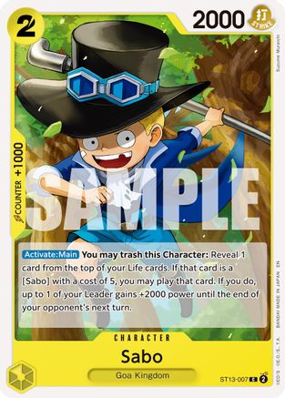 Sabo - ST13-007 (Reprint) (ST13-007) [Premium Booster -The Best- Vol. 2] - Deck Out Gaming
