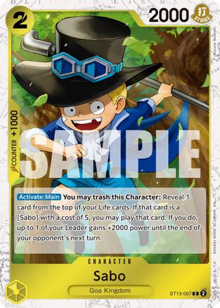 Sabo - ST13-007 (Pirate Foil) (ST13-007) [Premium Booster -The Best- Vol. 2] Foil - Deck Out Gaming