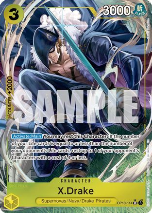 X.Drake (Alternate Art) (OP10-114) [Premium Booster -The Best- Vol. 2] Foil - Deck Out Gaming