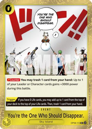 You're the One Who Should Disappear (Reprint) (OP06-115) [Premium Booster -The Best- Vol. 2] Foil - Deck Out Gaming