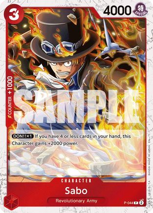 Sabo - P-044 (Pirate Foil) (P-044) [Premium Booster -The Best- Vol. 2] Foil - Deck Out Gaming