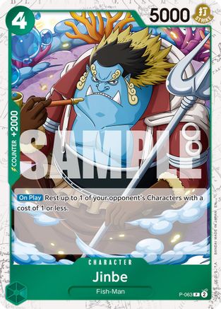 Jinbe - P-063 (Pirate Foil) (P-063) [Premium Booster -The Best- Vol. 2] Foil - Deck Out Gaming