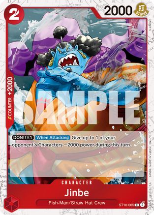 Jinbe - ST10-005 (Pirate Foil) (ST10-005) [Premium Booster -The Best- Vol. 2] Foil - Deck Out Gaming
