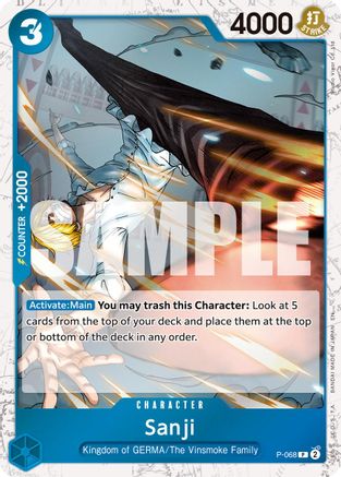 Sanji - P-068 (Pirate Foil) (P-068) [Premium Booster -The Best- Vol. 2] Foil - Deck Out Gaming
