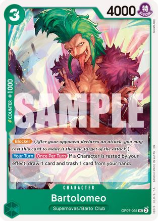 Bartolomeo (Reprint) (OP07-031) [Premium Booster -The Best- Vol. 2] - Deck Out Gaming