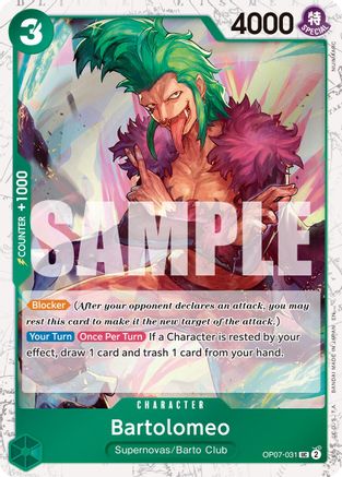 Bartolomeo (Pirate Foil) (OP07-031) [Premium Booster -The Best- Vol. 2] Foil - Deck Out Gaming