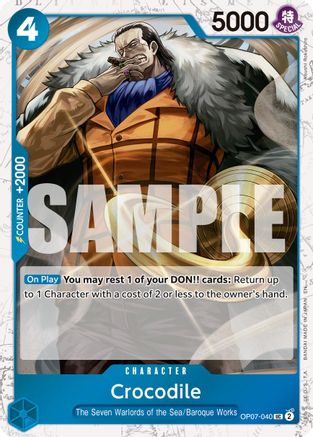 Crocodile - OP07-040 (Pirate Foil) (OP07-040) [Premium Booster -The Best- Vol. 2] Foil - Deck Out Gaming