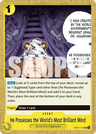 He Possesses the World's Most Brilliant Mind (Reprint) (OP07-114) [Premium Booster -The Best- Vol. 2] - Deck Out Gaming