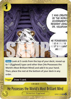 He Possesses the World's Most Brilliant Mind (Pirate Foil) (OP07-114) [Premium Booster -The Best- Vol. 2] Foil - Deck Out Gaming