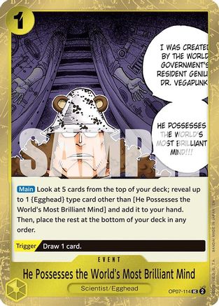 He Possesses the World's Most Brilliant Mind (Pirate Foil) (OP07-114) [Premium Booster -The Best- Vol. 2] Foil - Deck Out Gaming