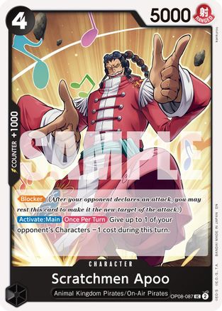 Scratchmen Apoo - OP08-087 (Reprint) (OP08-087) [Premium Booster -The Best- Vol. 2] - Deck Out Gaming