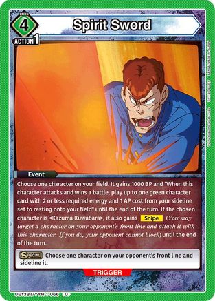 Spirit Sword (Box Topper Foil) (UE13BT/YYH-1-066) [UE13BT: Yu Yu Hakusho: Ghost Files] Foil - Deck Out Gaming
