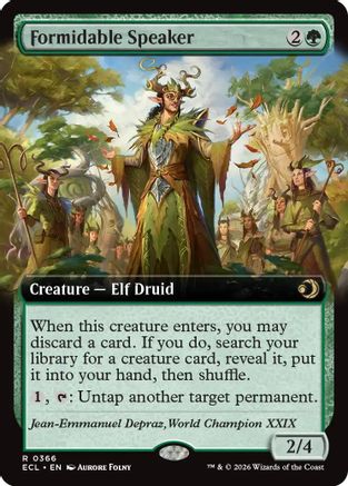 Formidable Speaker (Extended Art) (366) [Lorwyn Eclipsed] - Deck Out Gaming