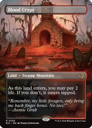 Blood Crypt (Borderless) (349) [Lorwyn Eclipsed] foil - Deck Out Gaming
