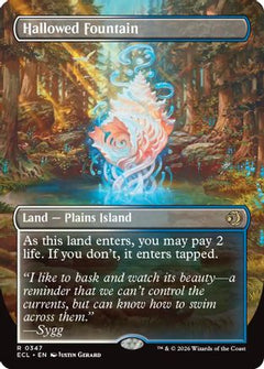 Hallowed Fountain (Borderless) (347) [Lorwyn Eclipsed] foil - Deck Out Gaming