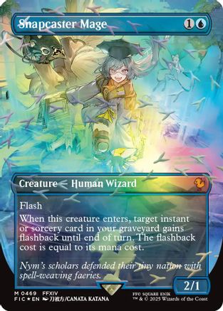 Snapcaster Mage (Borderless) (Chocobo Track Foil) (469) [Commander: FINAL FANTASY] foil - Deck Out Gaming