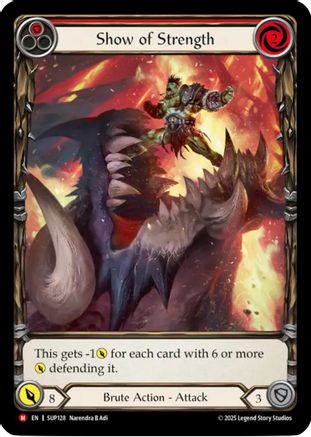 Show of Strength (Extended Art) (SUP128) [Super Slam] Cold Foil - Deck Out Gaming